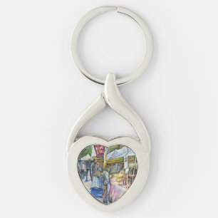 Corner of Flying Pig Farm and Wine a Bit. Key Ring