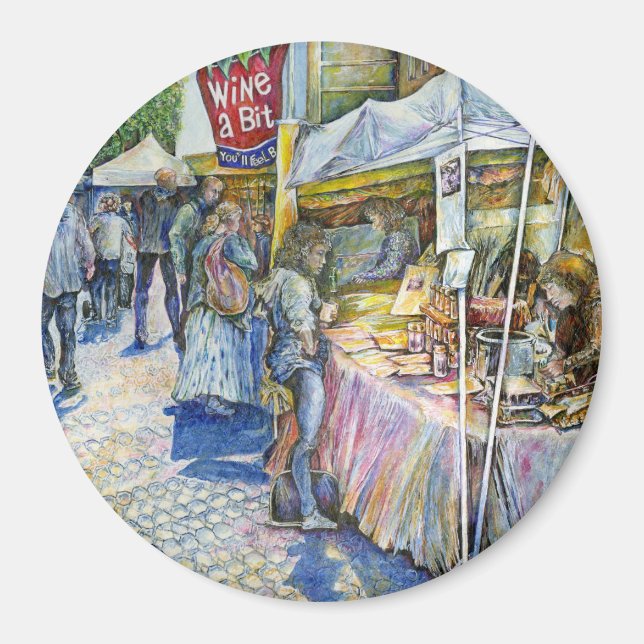 Corner of Flying Pig Farm and Wine a Bit. Magnet (Front)