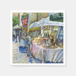 Corner of Flying Pig Farm and Wine a Bit. Napkin