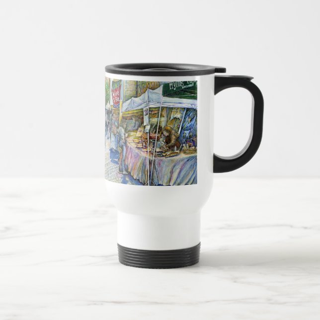 Corner of Flying Pig Farm and Wine a Bit. Travel Mug (Right)
