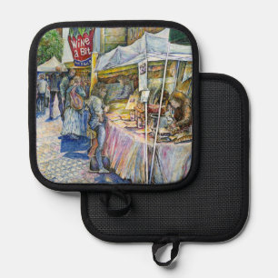 Corner of Flying Pigs Pot Holder