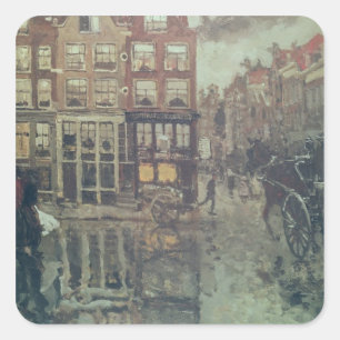 Corner of Leidsche Square, Amsterdam Square Sticker