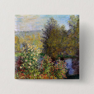 Corner of the Garden at Montgeron - Claude Monet - 15 Cm Square Badge