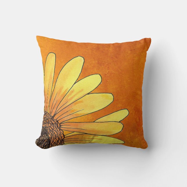 Corner sunflower Pillow (Front)