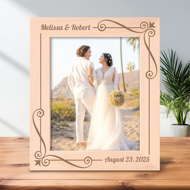 Corner Swirl Frame Couple Wedding Anniversary 8x10 (Creator Uploaded)