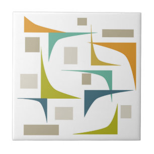 Corners Mid-century Modern Style Geometric Tile