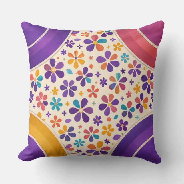 Cornerstone Bloom — Royal Violet Variant Cushion (Front)