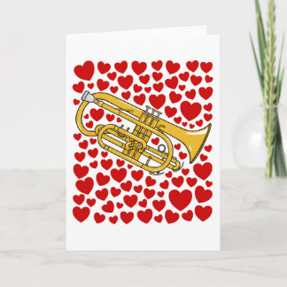 Cornet With Hearts Valentines Anniversary Card