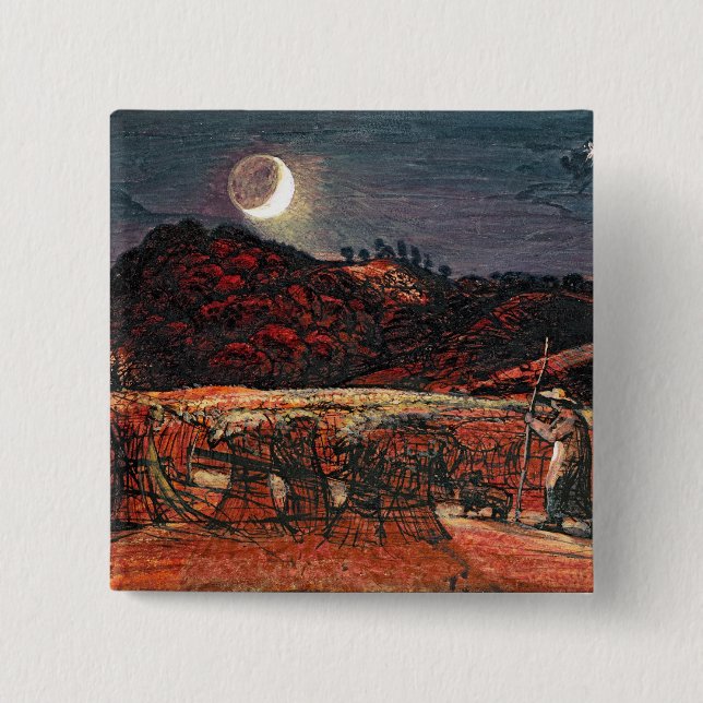 Cornfield by Moonlight, 1830 15 Cm Square Badge (Front)