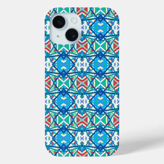 Cornflower Balanced Harmony Colours Abstract Lines Case-Mate iPhone Case (Back)