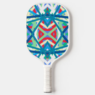 Cornflower Balanced Harmony Colours Abstract Lines Pickleball Paddle