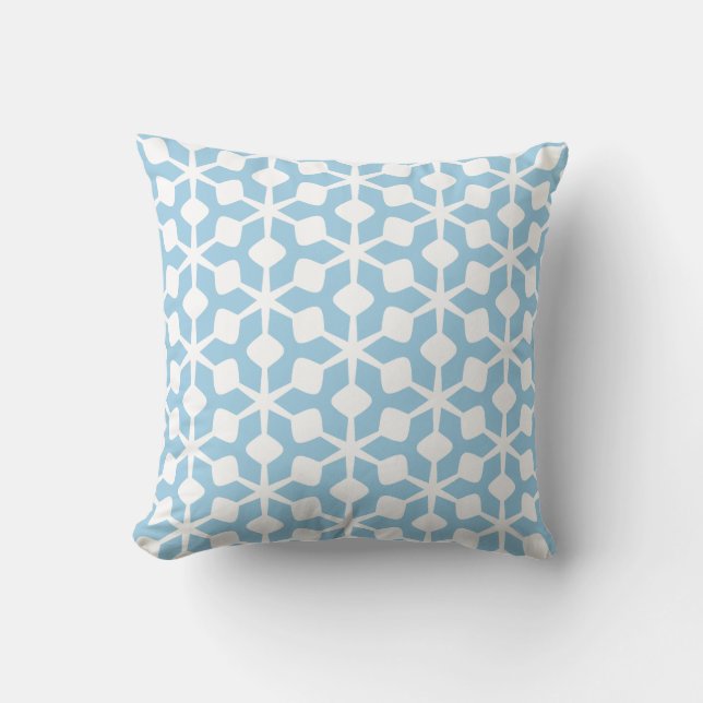 Cornflower Blue 60's Style Pillow (Front)
