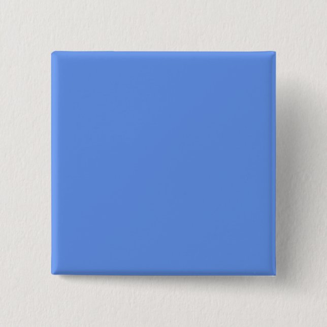 Cornflower Blue 6495ED Solid Colour Design Button (Front)