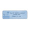 Cornflower blue address labels