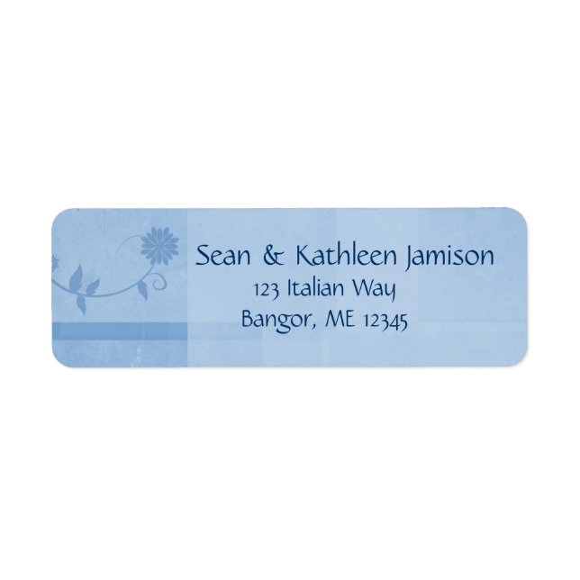 Cornflower blue address labels (Front)