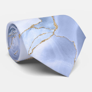 Cornflower blue agate neck tie
