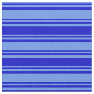 Cornflower Blue and Blue Pattern Fabric