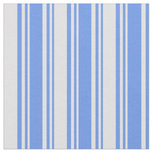 Cornflower Blue and Lavender Pattern of Stripes Fabric
