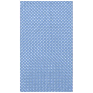 Cornflower Blue and White Quatrefoil Tablecloth