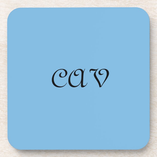 Cornflower Blue  Coaster (Front)