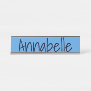 Cornflower Blue Desk Name Plate
