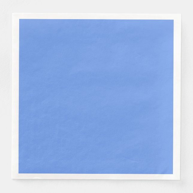 Cornflower Blue Dinner Paper Napkin (Front)