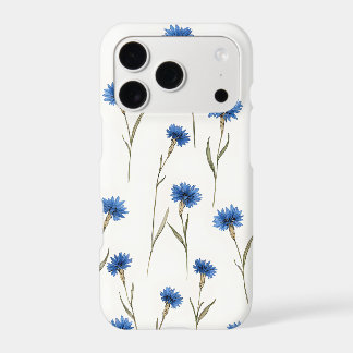 Cornflower Blue Floral Pattern iPhone Case