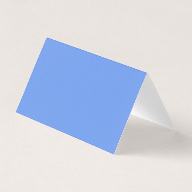 Cornflower Blue Folded Business Card (Front)