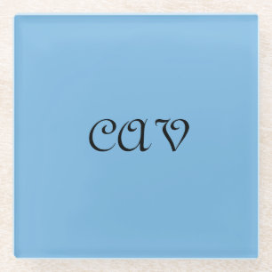 Cornflower Blue  Glass Coaster