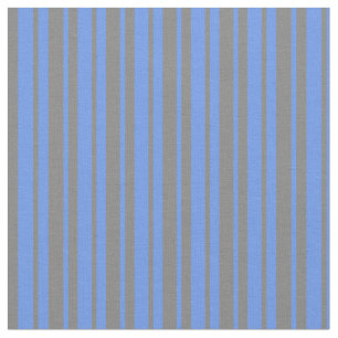 Cornflower Blue & Grey Lines Fabric
