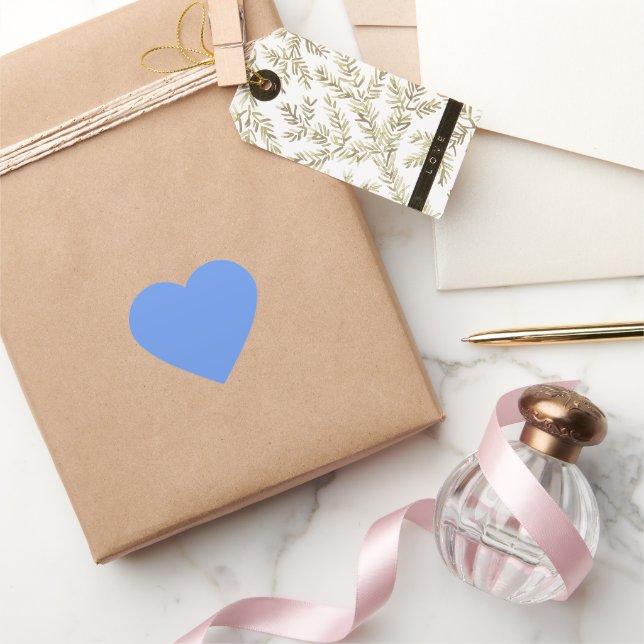 Cornflower Blue Heart Sticker (Gifting)