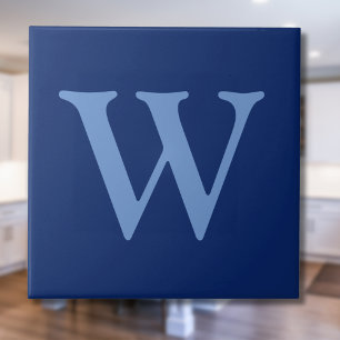 Cornflower Blue Initial Letter   Sapphire Blue Tile
