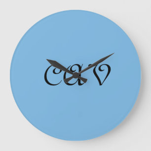 Cornflower Blue  Large Clock