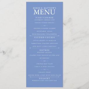 Cornflower Blue Menu