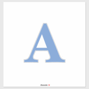 Cornflower Blue Monogram Initial White Custom Cute