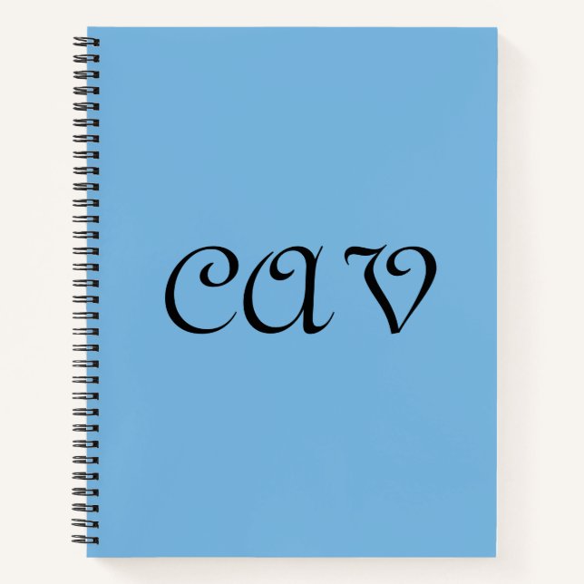 Cornflower Blue  Notebook (Front)