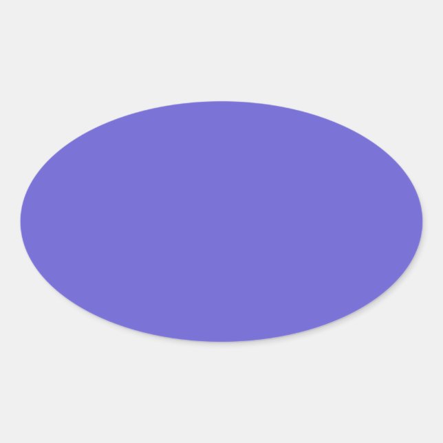 Cornflower Blue Oval Sticker (Front)