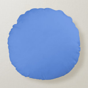 Cornflower Blue Round Cushion