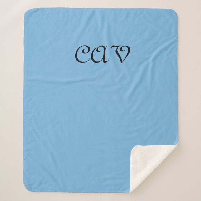Cornflower Blue  Sherpa Blanket (Front)