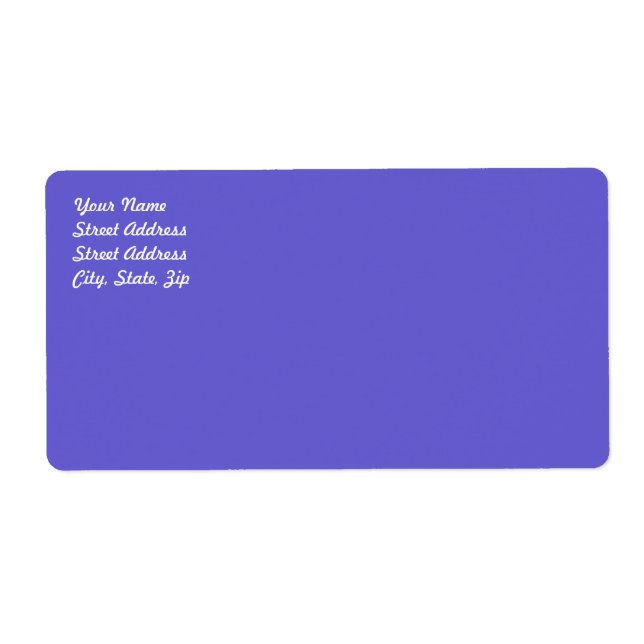 Cornflower Blue Shipping Label (Front)