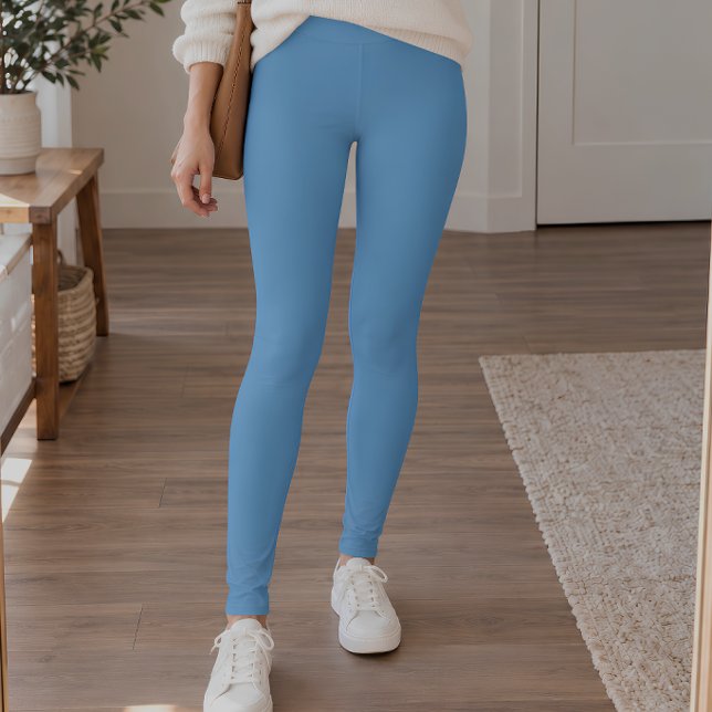 Cornflower Blue Solid Leggings (Creator Uploaded)
