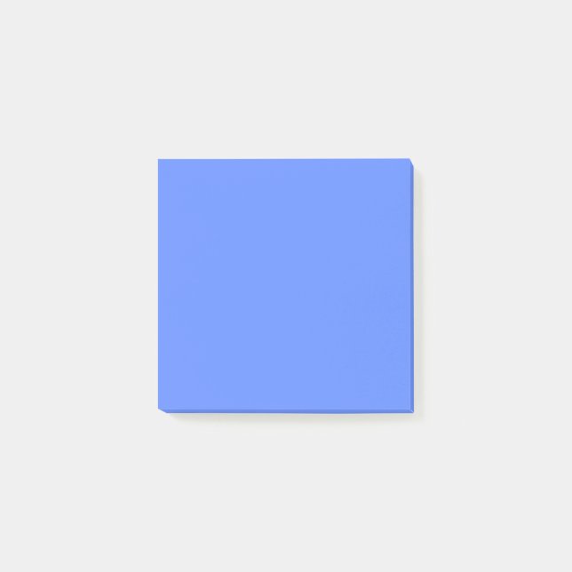 Cornflower Blue Solid Plain  Post-it Notes (Front)