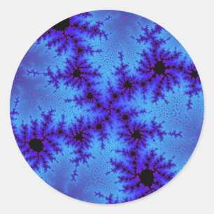 Cornflower Blue Speckle Classic Round Sticker