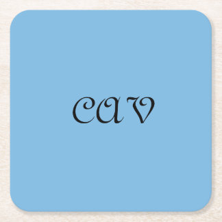 Cornflower Blue Square Paper Coaster