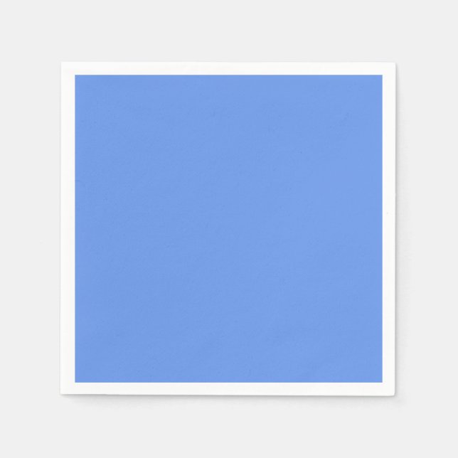 Cornflower Blue Standard Cocktail Paper Napkin (Front)