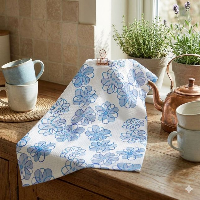 Cornflower Blue Tea Towel (Creator Uploaded)