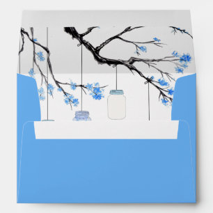 Cornflower Blue Wedding Envelope