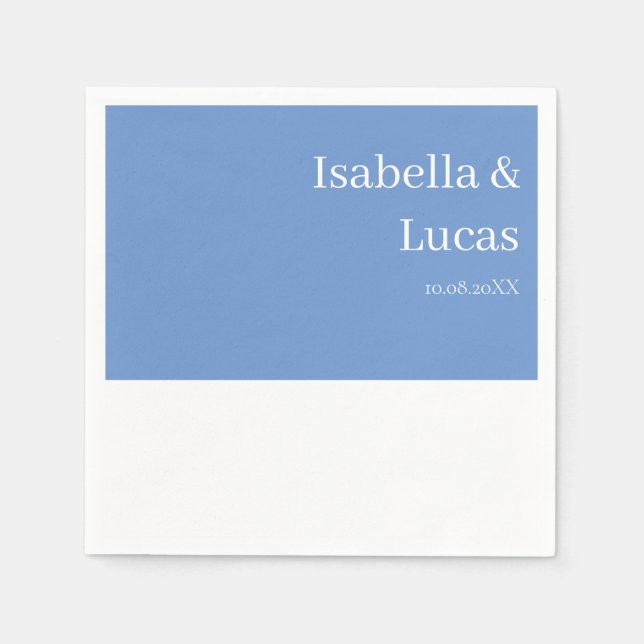 Cornflower Blue Wedding  Napkin (Front)