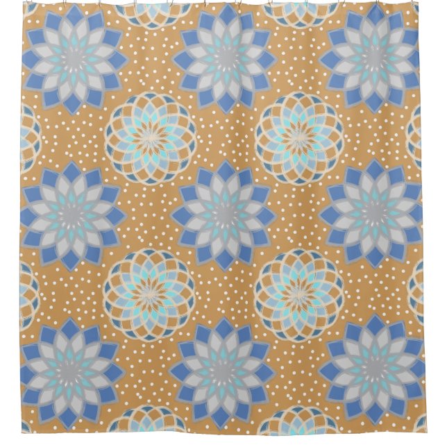 Cornflower Blues Custom Shower Curtain (Front)