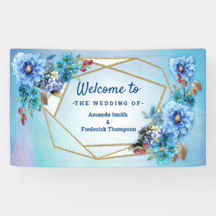 Cornflower Blues in Watercolor Banner